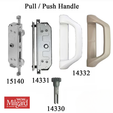 Milgard/Roto Rod Version Mortise Lock for Passive Sliding 4-panel Doors